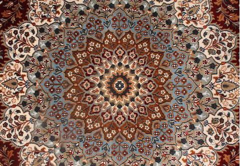 Nain Red Hand Knotted 78 X 101 Area Rug 254-147517 Image 4
