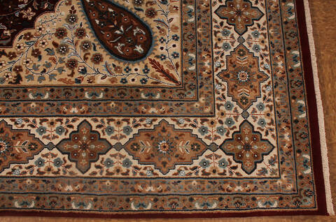 Nain Red Hand Knotted 78 X 101 Area Rug 254-147517 Image 5