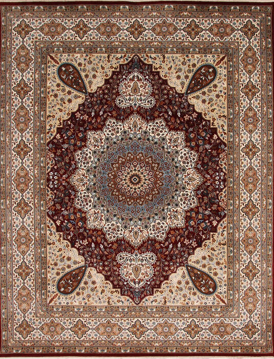Nain Red Hand Knotted 78 X 101 Area Rug 254-147517 Image 0