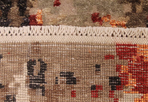 Modern-Contemporary Orange Hand Knotted 90 X 120 Area Rug 254-147518 Image 1