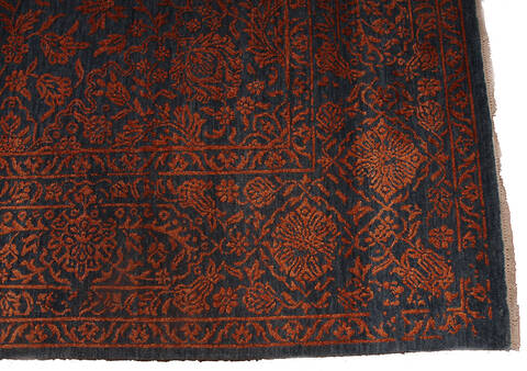 Modern-Contemporary Grey Hand Knotted 80 X 100 Area Rug 254-147522 Image 1