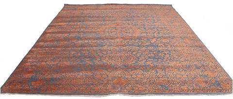 Modern-Contemporary Grey Hand Knotted 80 X 100 Area Rug 254-147522 Image 2