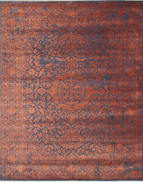 Indian Modern-Contemporary Grey Rectangle 8x10 ft Wool Carpet 147522