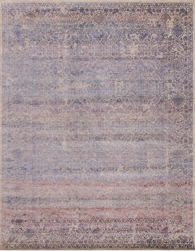 Modern-Contemporary Purple Hand Knotted 7'10" X 10'1"  Area Rug 254-147523