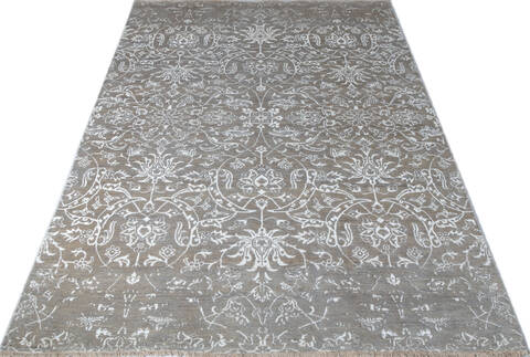 Chobi Grey Hand Knotted 64 X 91 Area Rug 700-147524 Image 1