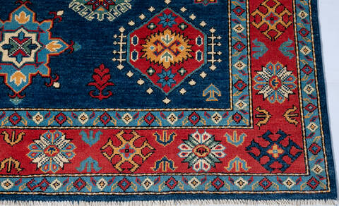 Kazak Blue Hand Knotted 50 X 68 Area Rug 700-147528 Image 3