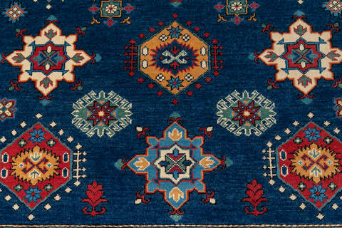 Kazak Blue Hand Knotted 50 X 68 Area Rug 700-147528 Image 4