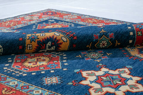 Kazak Blue Hand Knotted 50 X 68 Area Rug 700-147528 Image 5