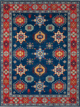 Kazak Blue Hand Knotted 5'0" X 6'8"  Area Rug 700-147528