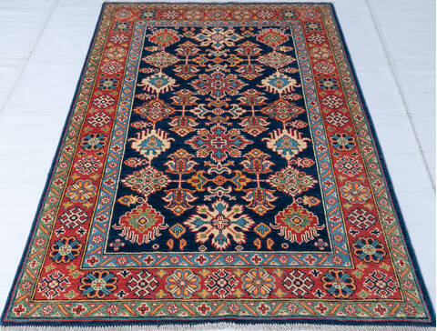Kazak Blue Hand Knotted 310 X 58 Area Rug 700-147529 Image 1