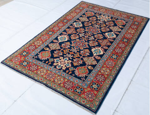 Kazak Blue Hand Knotted 310 X 58 Area Rug 700-147529 Image 2