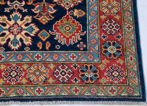 Kazak Blue Hand Knotted 310 X 58 Area Rug 700-147529 Image 3