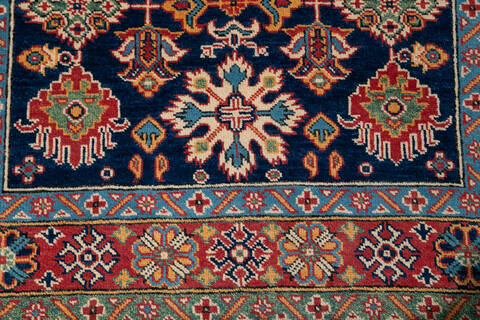 Kazak Blue Hand Knotted 310 X 58 Area Rug 700-147529 Image 4