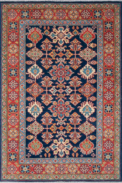 Kazak Blue Hand Knotted 310 X 58 Area Rug 700-147529 Image 0