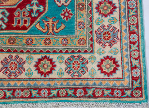 Kazak Green Hand Knotted 311 X 60 Area Rug 700-147531 Image 3