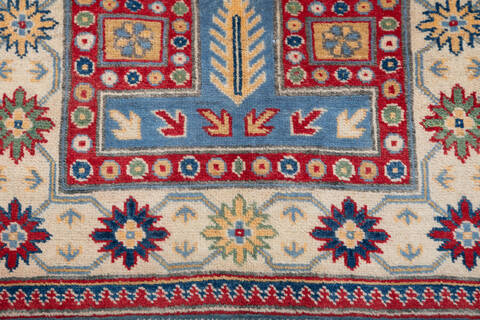 Kazak Blue Runner Hand Knotted 28 X 96 Area Rug 700-147532 Image 4