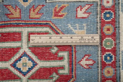 Kazak Blue Runner Hand Knotted 28 X 96 Area Rug 700-147532 Image 7