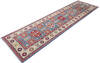 Kazak Blue Runner Hand Knotted 28 X 96  Area Rug 700-147532 Thumb 2