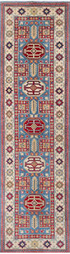 Kazak Blue Runner Hand Knotted 2'8" X 9'6"  Area Rug 700-147532