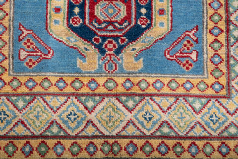 Kazak Blue Runner Hand Knotted 26 X 911 Area Rug 700-147533 Image 4