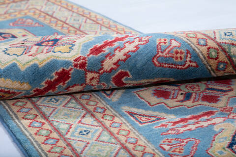 Kazak Blue Runner Hand Knotted 26 X 911 Area Rug 700-147533 Image 5
