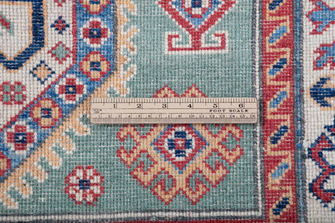 Kazak Green Hand Knotted 310 X 59 Area Rug 700-147535 Image 7