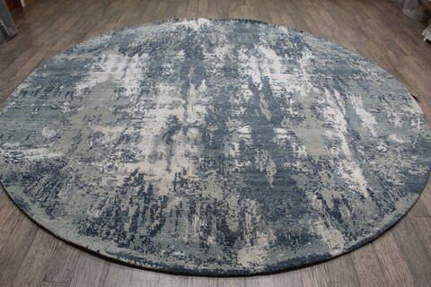 Jaipur Blue Round Hand Knotted 101 X 102 Area Rug 905-147542 Image 1
