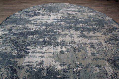 Jaipur Blue Round Hand Knotted 101 X 102 Area Rug 905-147542 Image 5