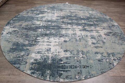 Jaipur Blue Round Hand Knotted 90 X 90 Area Rug 905-147543 Image 4