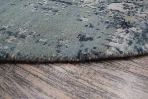 Jaipur Blue Round Hand Knotted 90 X 90 Area Rug 905-147543 Image 5