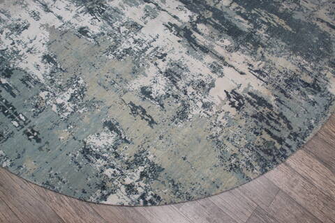 Jaipur Blue Round Hand Knotted 90 X 90 Area Rug 905-147543 Image 6