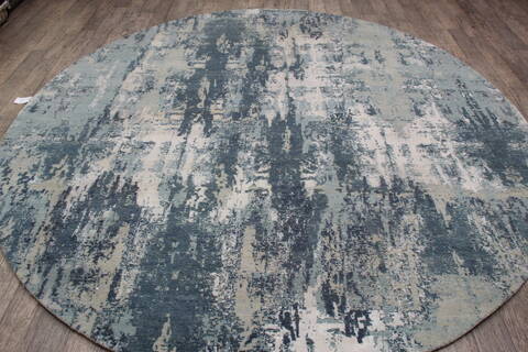 Jaipur Blue Round Hand Knotted 90 X 90 Area Rug 905-147543 Image 8