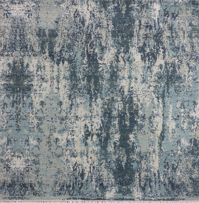 Jaipur Blue Square Hand Knotted 60 X 61 Area Rug 905-147544 Image 0