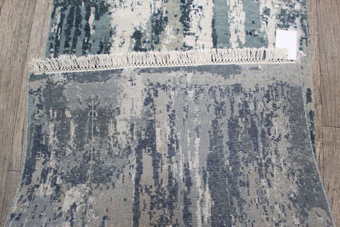Jaipur Blue Runner Hand Knotted 26 X 103 Area Rug 905-147546 Image 5
