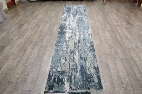 Jaipur Blue Runner Hand Knotted 26 X 120 Area Rug 905-147547 Image 1