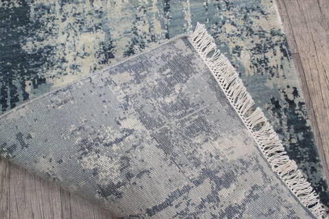Jaipur Blue Runner Hand Knotted 27 X 60 Area Rug 905-147548 Image 7