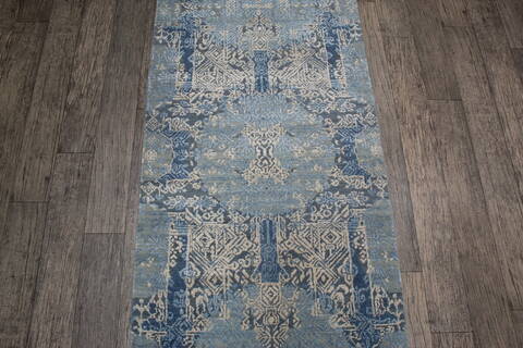 Jaipur Blue Runner Hand Knotted 26 X 120 Area Rug 905-147551 Image 3