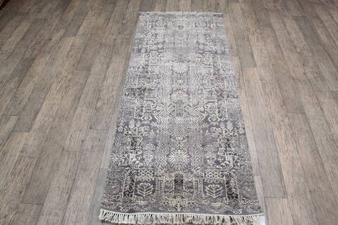Jaipur Grey Runner Hand Knotted 26 X 62 Area Rug 905-147552 Image 1