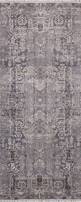 Jaipur Grey Runner Hand Knotted 26 X 100  Area Rug 905-147553 Image 0