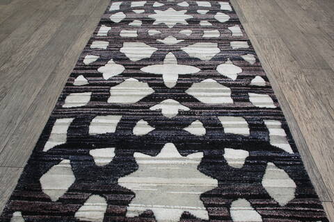 Jaipur Black Runner Hand Knotted 26 X 100 Area Rug 905-147554 Image 4