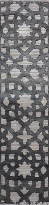 Jaipur Grey Runner Hand Knotted 26 X 100 Area Rug 905-147555 Image 0