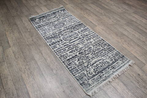 Jaipur Grey Runner Hand Knotted 60 X 26 Area Rug 905-147556 Image 2