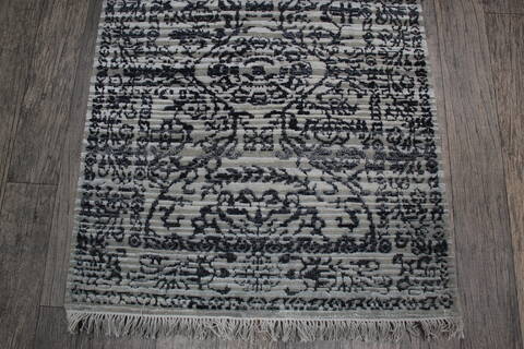 Jaipur Grey Runner Hand Knotted 60 X 26 Area Rug 905-147556 Image 4