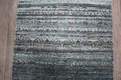 Jaipur Blue Runner Hand Knotted 26 X 100 Area Rug 905-147557 Image 2