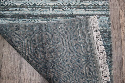 Jaipur Blue Runner Hand Knotted 26 X 100 Area Rug 905-147557 Image 4