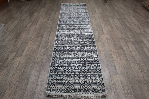 Jaipur Grey Runner Hand Knotted 26 X 100 Area Rug 905-147558 Image 1