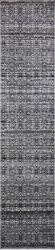 Indian Jaipur Grey Runner 10 to 12 ft Wool and Raised Silk Carpet 147559