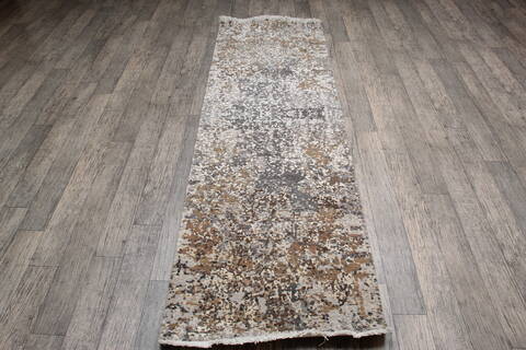 Jaipur Beige Runner Hand Knotted 26 X 80 Area Rug 905-147561 Image 1