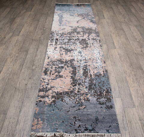 Jaipur Blue Runner Hand Knotted 27 X 911 Area Rug 905-147562 Image 1