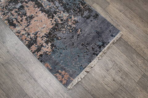 Jaipur Blue Runner Hand Knotted 27 X 911 Area Rug 905-147562 Image 5